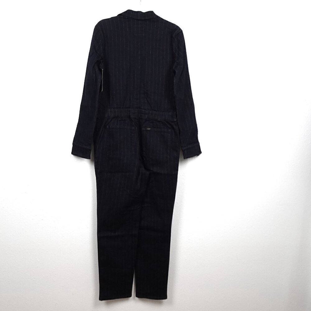Lee Union-Alls Coverall Jumpsuit Women's Size S Blue Metallic Pinstripe - Picture 7 of 12